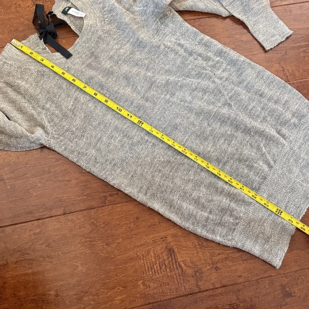 J. Crew Gray & Gold Metallic Sweater